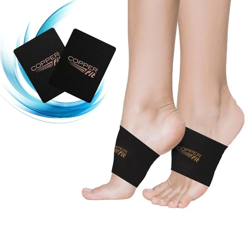 COPPER FIT Compression Bands Arch Ankle Support Pain relief unisez 1 size pair